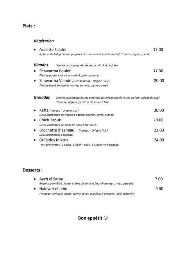 PDF Menu page 2