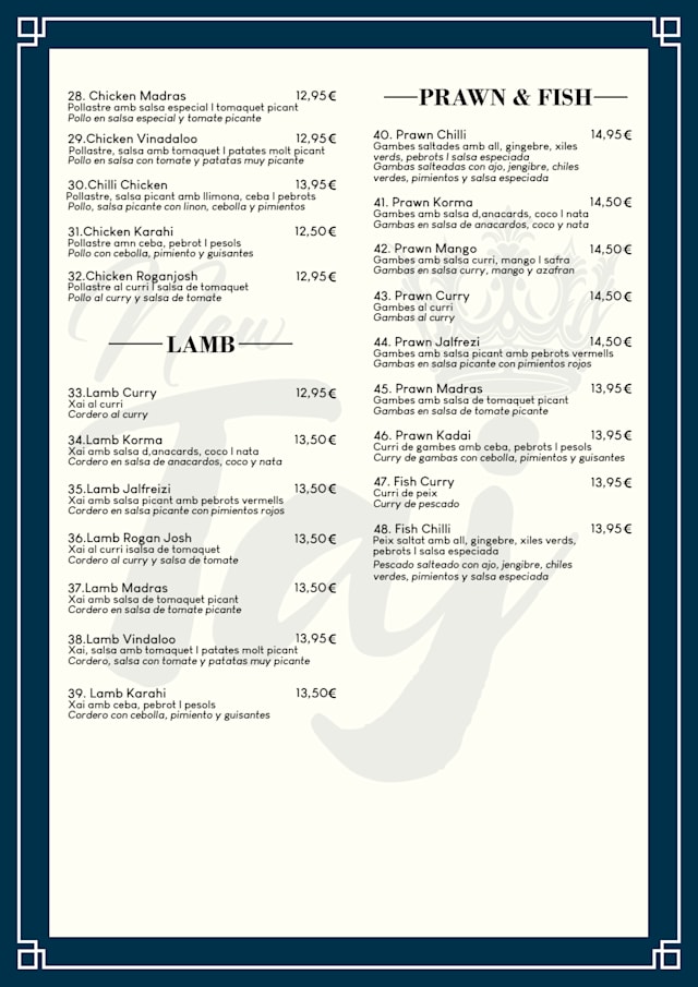 PDF Menu page 2