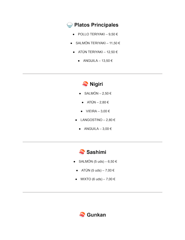 PDF Menu page 2