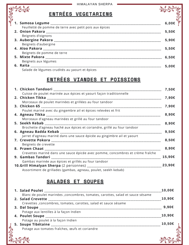 PDF Menu page 2