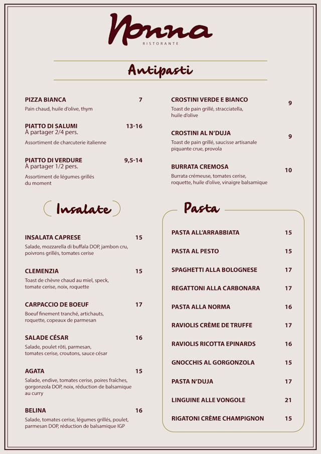 PDF Menu page 2