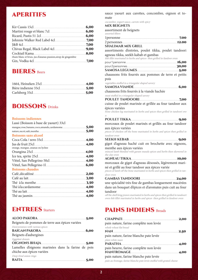 PDF Menu page 2