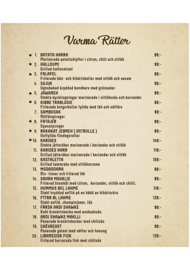 PDF Menu page 2