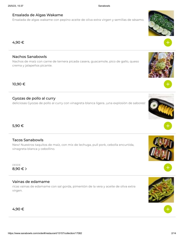 PDF Menu page 2