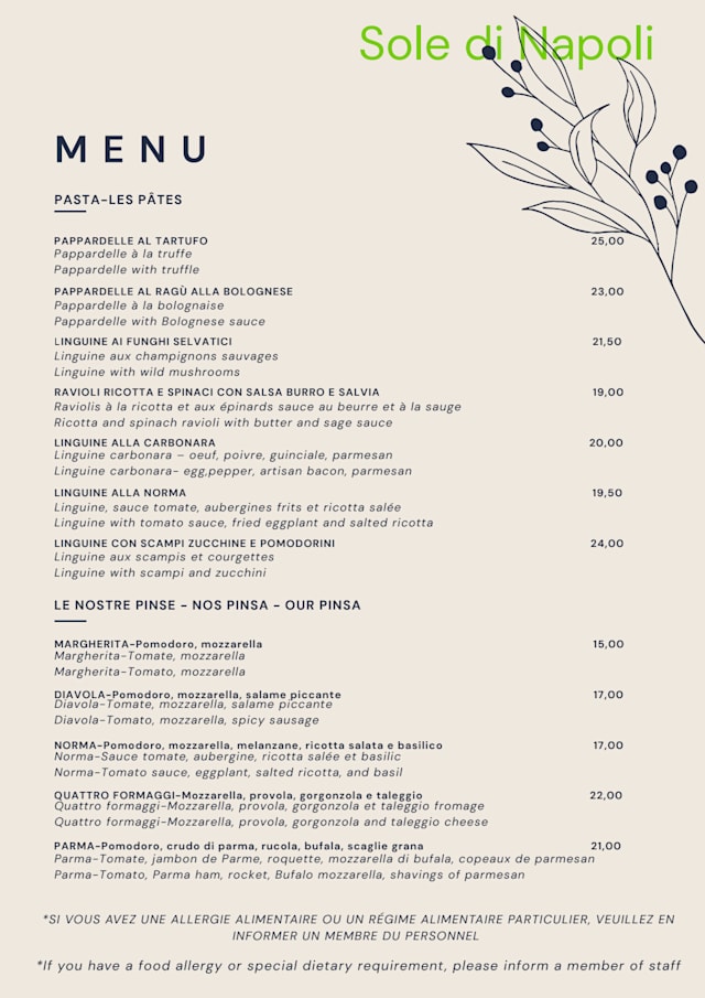 PDF Menu page 2