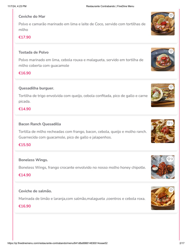 PDF Menu page 2