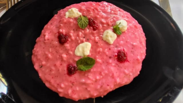 Risotto SQUACQUERONE,RAPA ROSSA E NOCI