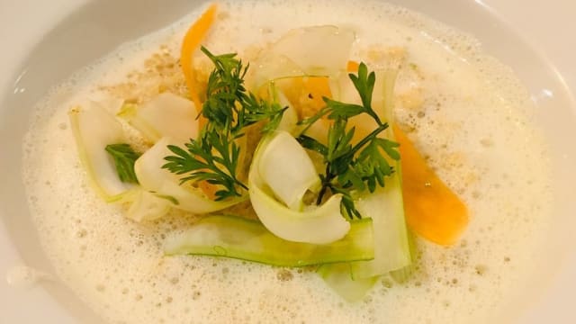 Dos de lieu noir, émulsion  au safran