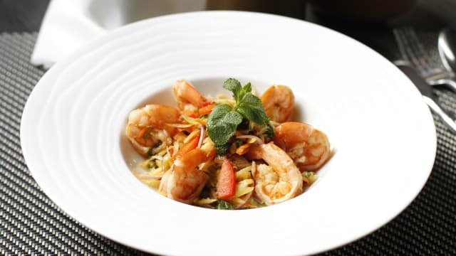 Salade de mangue verte aux crevettes 