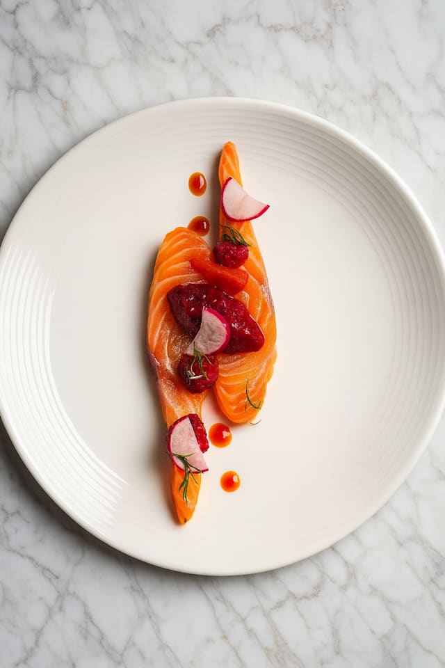 entrée du jour gravlax de saumon