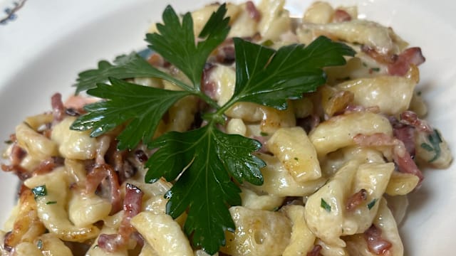 Späetzles aux Lardons 