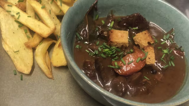 Carbonnade sauce bière et pain d’épices 