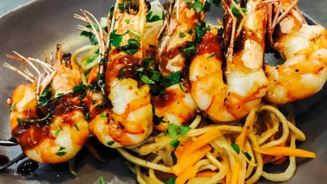 Brochette en gambas