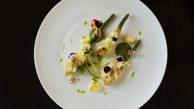 Asparagi mimosa in pasta kataifi - Mimosa asparagus in kataifi