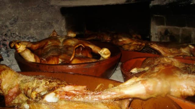 Asados en horno de leña
