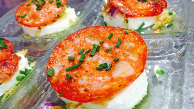 chevre artisanal et chorizo planchè