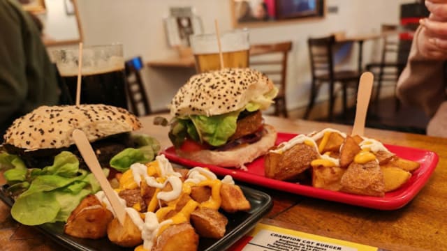 Black Burger & Bravas +  Red Burger & Bravas
