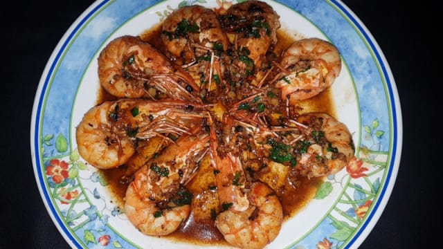 Gambas à l'ail