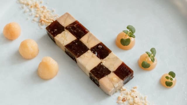 Mosaïque de foie gras et chevreuil