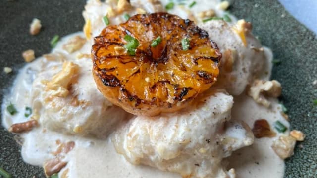 Noix de St-Jacques à la crème de clémentine