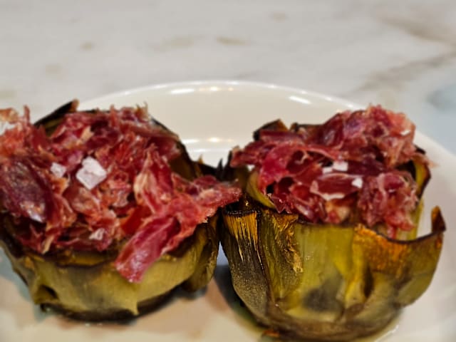 ALCACHOFAS CON JAMON