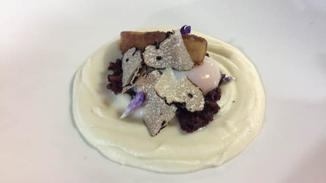 Parmentier con huevo poché y trufa