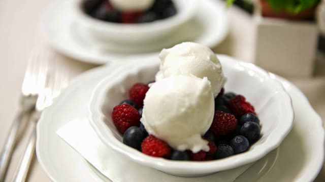 Frutti di bosco e gelato