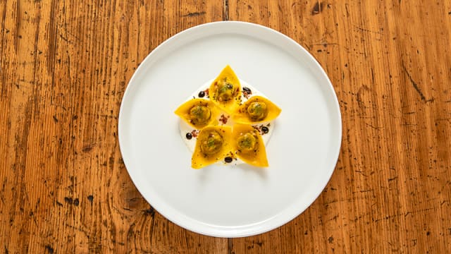 Ravioli di cinghiale al burro acido