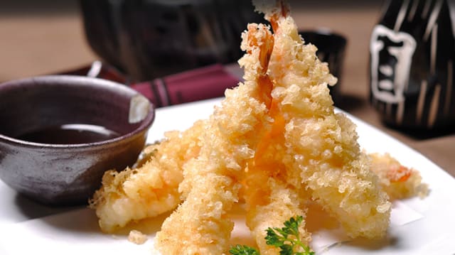 Gamberoni in tempura