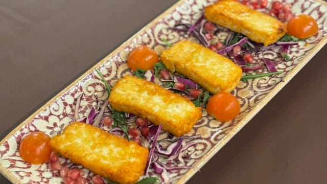 Queso halloumi frito 