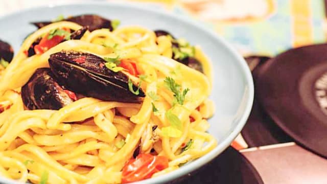scialatielli cozze e n'duja