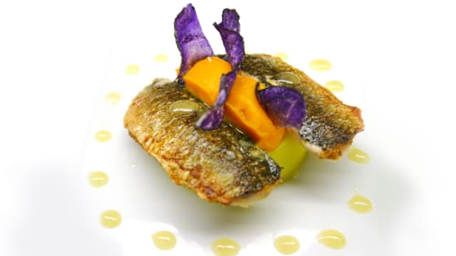 Filet de sardine, crème citron et pomme de terre fondante au safran