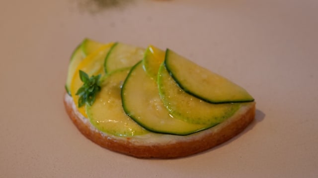 L’entrée tarte courgette-parmesan