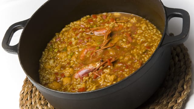 Arroz meloso de rape y gamba