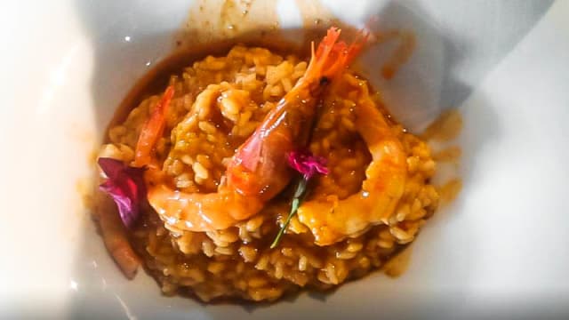 Arroz con gambas