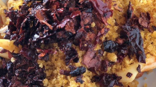Primo Piatto con peperone crusca e mollica di pane 