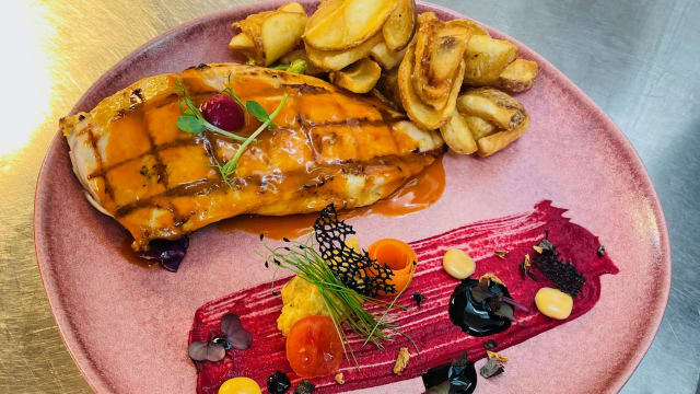 Roast marinated chicken in Algarve piri piri spices