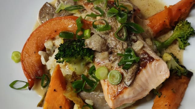 Risotto de Saumon et ses petits légumes