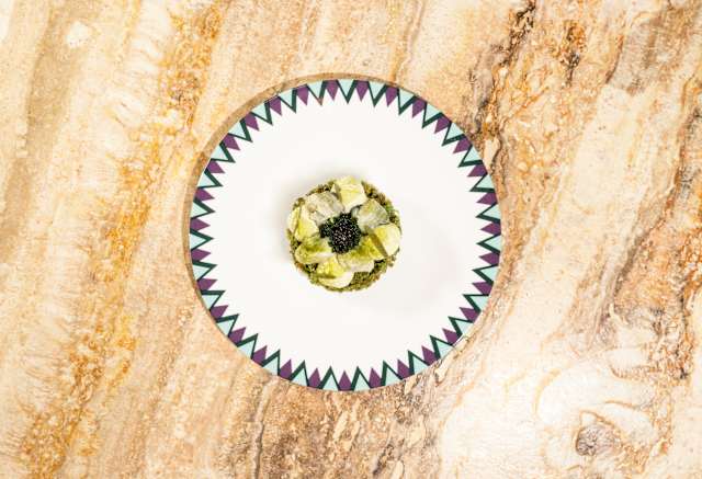 OSTRICA ALLA BRACE Sedano rapa, Caviale, Limone e Finocchio di mare