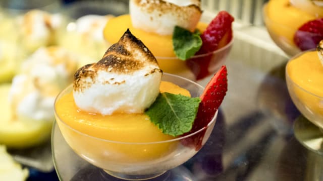 Peche et meringue maison