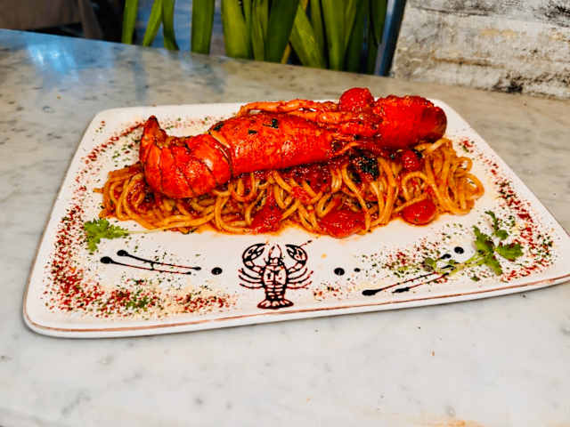 Linguine au homard 