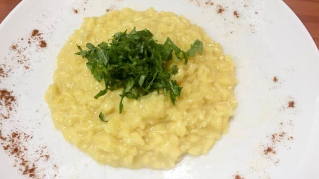 Risotto con rucola e zafferano