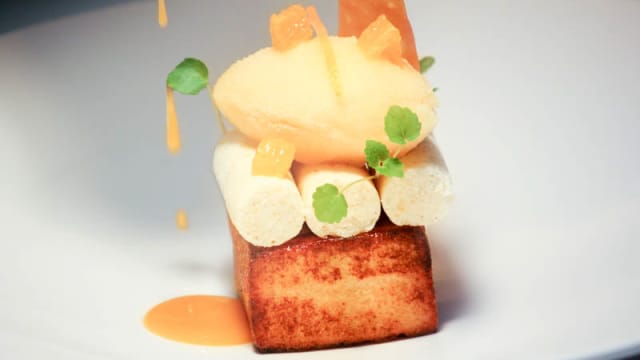Pain Perdu tradition rafraichi aux agrumes, Crème de riz au lait et punch à l’orange
