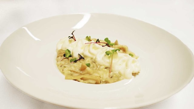 Risotti ai funghi con crema di trentingrana