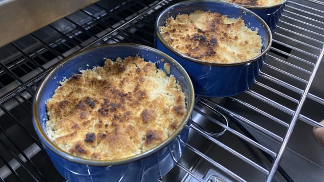 Crumble à la cuisson