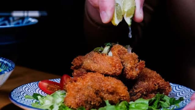 Karaage Poulet frit à la japonaise.  Japanese-style fried chicken.