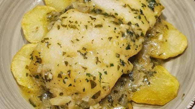 Bacala al ajo confitado