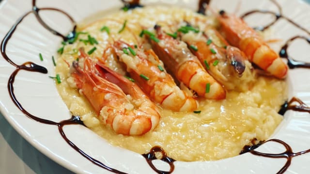 Risotto à la crème de citron et gambas