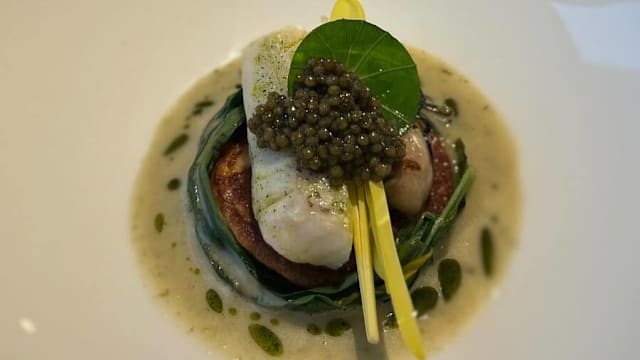 John Dory fish, Oscietra Caviar and Oyster