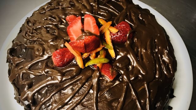 homemade chocolate cake